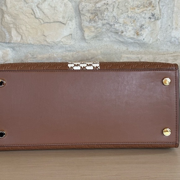 Michael Kors Hamilton medium leather lock key satchel&wallet Luggage NWT - Picture 8 of 12